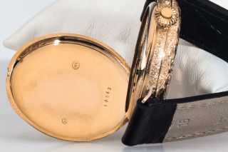 Antique Patek,  Philippe& Co Men’s Wrist Watch Solid Gold 18K Case Enamel 8