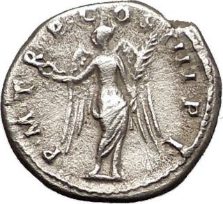 Trajan 100ad Authentic Ancient Silver Roman Coin Victory Nike Rare I57331