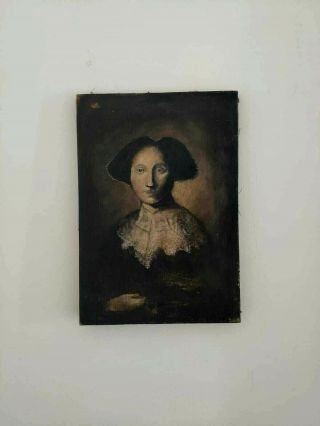 rare Ancient Rembrandt Old Master oil painting 18th 17th century style 4
