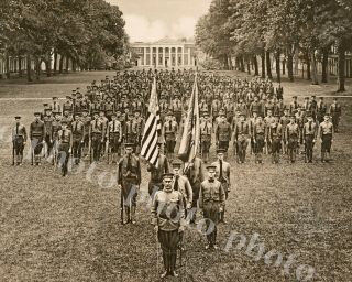 1918 Ww1 Photo University Of Virginia Reserve Officers Training Corps Military