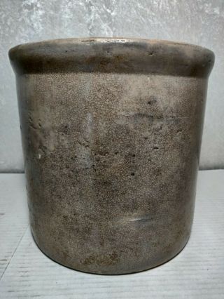Antique Primitive 2 Gallon Salt Glaze Stoneware Crock 5