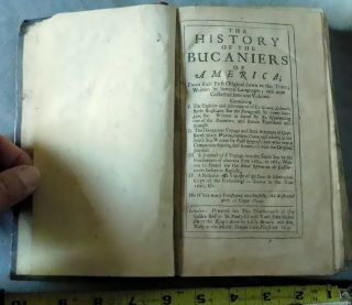 Rare Antique Book History Of Bucaniers In America 17th C 1699 Pirate Exquemelin