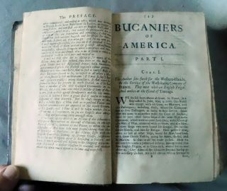 Rare Antique book History of Bucaniers in America 17th c 1699 Pirate Exquemelin 4