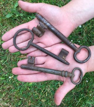Three Large Old / Vintage / Antique Keys