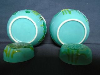 Pair Chinese small porcelain Wang Bing Rong type Jars & covers,  Guangxu period. 8