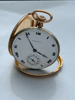 Antique E.  Howard Yellow Gold Filled Pocket Watch 17 Jewels Parts