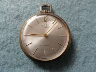 Swiss Made Buler 17 Jewels Anti Magnetic Vintage Mechanical Wind Up Pocket Watch