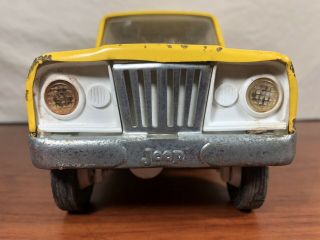 Barn Find Vintage 1960’s Pressed Steel Tonka Toys Yellow Jeep Wagoner Toy Truck 4