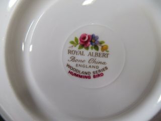 ROYAL ALBERT tea cup and saucer woodland series Hummingbird teacup pattern 4