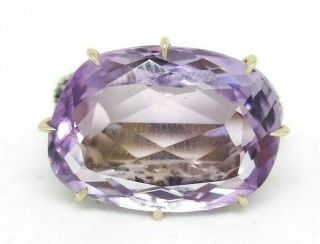 H Stern 18k Yellow Gold Amethyst Diamond Coctail Ring