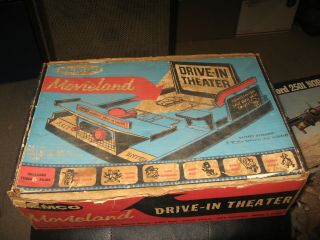 Vintage 1959 Remco Movieland Drive In Theater Battery Op Toy Movies
