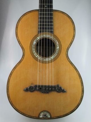 Antique 19th Century Parlour Guitar By W.  H.  Murphy Circa 1880 Manchester
