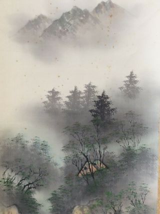 掛軸Japan Japanese Hanging Scroll Landscape View Sansui [B263] 3