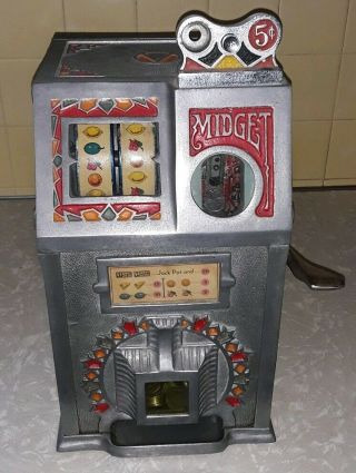 Antique 1932 Vendet Midget 5c Nickel Slot Machine Jackpot Payout