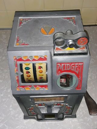 Antique 1932 Vendet Midget 5c Nickel Slot Machine Jackpot Payout 3