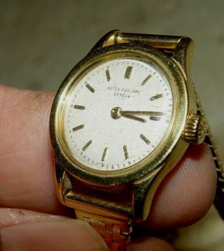 Estate Vintage Patek Philippe Geneve 14K Rose Gold Ladies Watch Wristwatch 36 GR 2