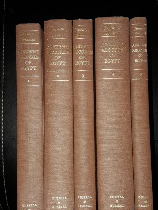 Ancient Records Of Egypt All Five Volumes Hardcover No Dust Jacket 