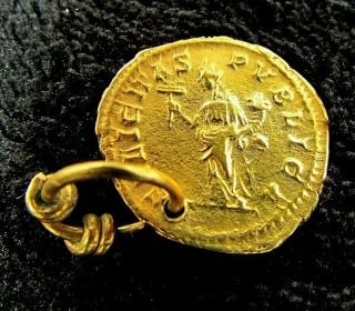 Stunning Roman Ancient Gold Fourree GETA Pendant circa 209 - 211 AD (952) 3