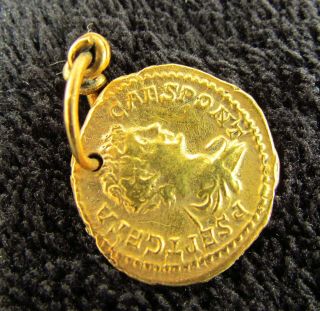 Stunning Roman Ancient Gold Fourree GETA Pendant circa 209 - 211 AD (952) 4