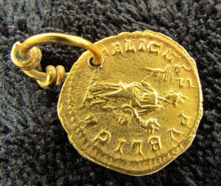 Stunning Roman Ancient Gold Fourree GETA Pendant circa 209 - 211 AD (952) 6