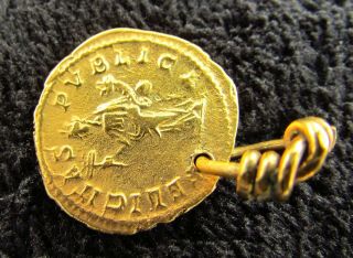 Stunning Roman Ancient Gold Fourree GETA Pendant circa 209 - 211 AD (952) 7