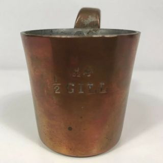 Vtg British Royal Navy 1/2 Gill Copper Rum Measure Cup 53177 1952 H
