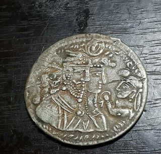 Ancient Varhran Ii Queen Griffin Crown Zoroastrian Fire Alter Real Silver Coin
