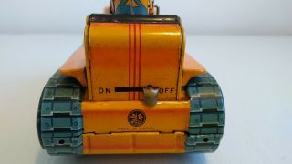 RARE 50 ' s Yonezawa Battery Op Bulldozer No.  17 Tin Litho Japan Toy 4