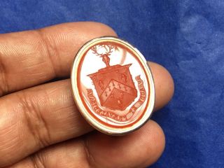 Georgian 18th Century Gold Carnelian Armorial Seal.  1790.  Size And Quality