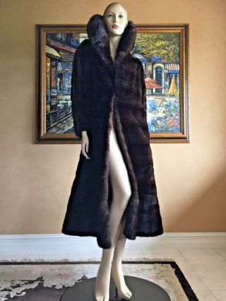 VINTAGE DESIGNER COUTURE MINK FUR COAT ADJUSTABLE LENGTH SWING GORGEOUS iMAGNIN 2