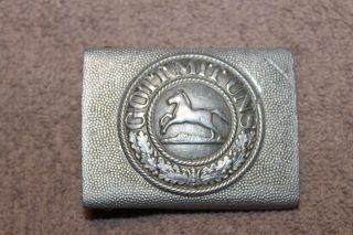 Rare Pre Ww2 German " State Of Brunswick " Fire Police Belt Buckle