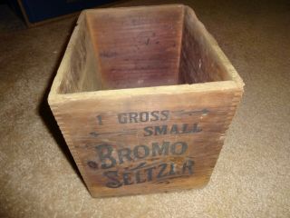 Vintage Bromo Seltzer Cures All Headaches Emerson Drug Baltimore Dove Tailed Box 3