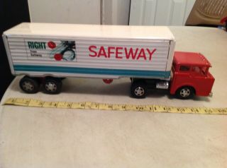 60 ' s Tin Litho Safeway Tractor And Trailer 16 