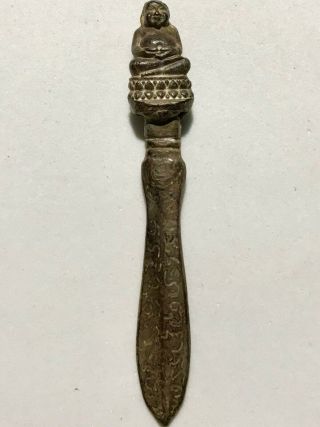 Dagger Phra Lp Rare Old Thai Buddha Amulet Pendant Magic Ancient Idol 32