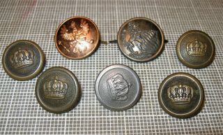 Ww1 Imperial German Prussian Uniform Buttons & Rank Insignia