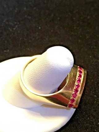 Vintage Y.  Gray Designs 6.  5Ct Ruby Spessertite 14k Yellow Gold Ring One Of A Kind 4