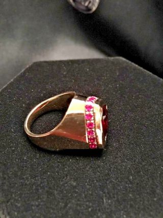 Vintage Y.  Gray Designs 6.  5Ct Ruby Spessertite 14k Yellow Gold Ring One Of A Kind 5