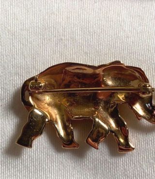 Three Vintage Gold Animal Pins Elephant (14K) Mouse (18K) Poodle (14K) 7