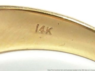 1.  10ct Natural Emerald 0.  84ctw Fine Trillion Diamond Ring 14k Gold Vintage 6.  5 8