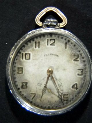 1925 14k Gold Filled Gf Illinois Autocrat 17j Pocket Watch - Tbr