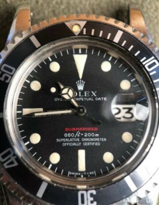 Vintage Rolex Red submariner 1680 From 1970 With Rare Punched Papers Full Set 3