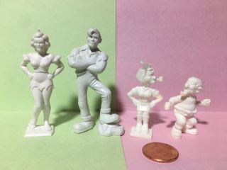 Marx White Plastic Figures Li’l Abner Yokum Hillbilly Dogpatch Comic Characters