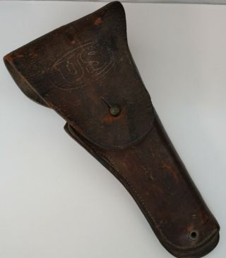 Old Leather Holster Marked Us Perkins Cambell Rjm 1917