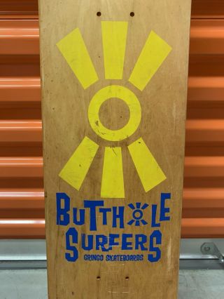 Vintage Butthole Surfers Gringo Skateboarding Skateboard Deck Promo Tour Concert 2