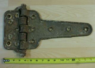 Vintage Antique Large Cast Iron Door Hinge At & Sf Rusty Rustic Barn Door