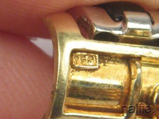 FINE QUALITY ART DECO 18K GOLD DIAMOND & ONYX CUFFLINKS c1930 ' s 6