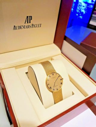 Vintage Rare Audemars Piguet Automatic Men ' s Watch Full Gold K2120 2