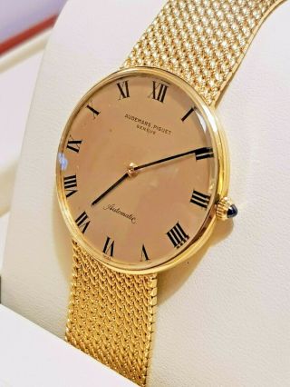 Vintage Rare Audemars Piguet Automatic Men ' s Watch Full Gold K2120 4