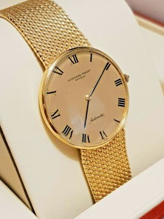 Vintage Rare Audemars Piguet Automatic Men ' s Watch Full Gold K2120 5
