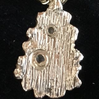 Vintage marked 14k yellow gold diamond pendant on 20” 14k necklace 35.  5 grams 5